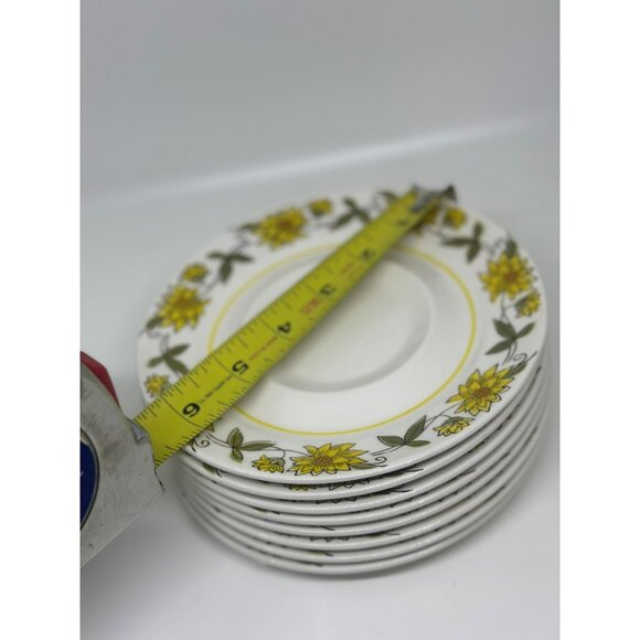 VTG 90s Mikasa Mediterrania Saucer Set Lot of 8, 6.5" Floral Plates Kitchenware - Picture 5 of 6